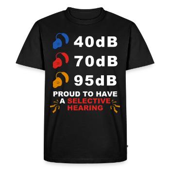 Deaf Pride ASL - Men's Premium Organic T-Shirt - black - Front - Nico (187cm)
