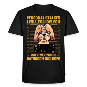 Shih Tzu Stalker - T-shirt Premium bio Homme - noir - Devant - Nico (187cm)