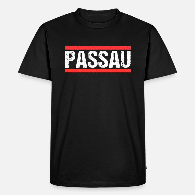 Passauerin Passauer Passau - Männer Premium Bio T-Shirt - Schwarz