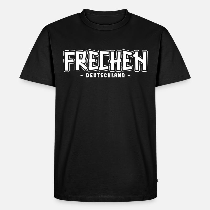 Frechenerin Frechener Frechen - Männer Premium Bio T-Shirt - Schwarz
