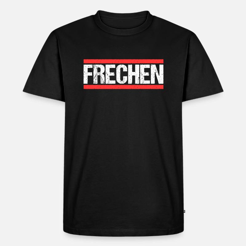 Frechenerin Frechener Frechen - Männer Premium Bio T-Shirt - Schwarz