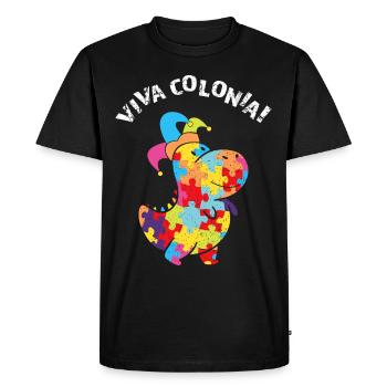 Viva Colonia Carnaval de Cologne Confettis Dino Kölle - T-shirt Premium bio Homme - noir - Devant - Nico (187cm)