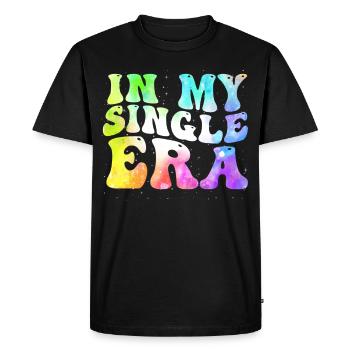 Dans mon époque de célibataire - T-shirt Premium bio Homme - noir - Devant - Nico (187cm)