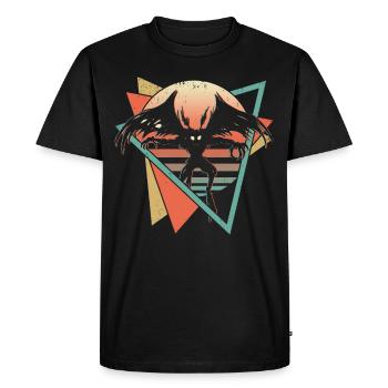 Mothman Crypto Cryptozoology Retro - Men's Premium Organic T-Shirt - black - Front - Nico (187cm)