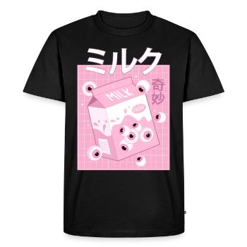 Esthétique bizarre Kawaii Japonais Mignon Mil - T-shirt Premium bio Homme - noir - Devant - Nico (187cm)