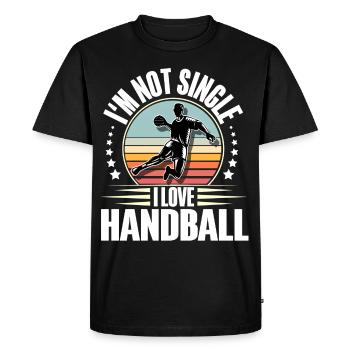 Handballeur Handballeur - T-shirt Premium bio Homme - noir - Devant - Nico (187cm)