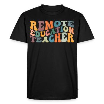 Groovy Remote Education Teacher Fernunterricht - Männer Premium Bio T-Shirt - Schwarz - Vorne - Nico (187cm)