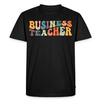 Groovy Professeur de commerce - T-shirt Premium bio Homme - noir - Devant - Nico (187cm)