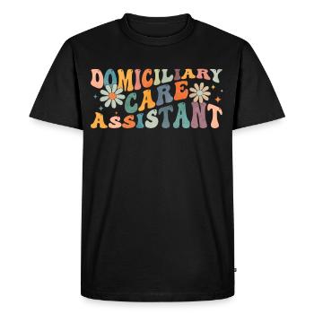 Groovy Home Care Assistant Médical - T-shirt Premium bio Homme - noir - Devant - Nico (187cm)