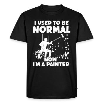 Peintre Maintenant je suis un peintre Vernisseur Peintre Artiste - T-shirt Premium bio Homme - noir - Devant - Nico (187cm)