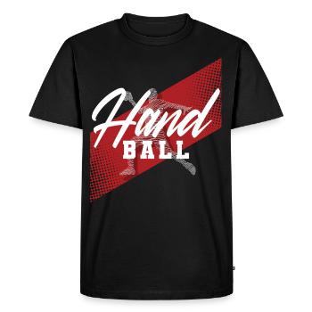 Handball Joueurs de handball - T-shirt Premium bio Homme - noir - Devant - Nico (187cm)