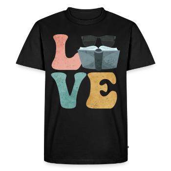 Book Readers Read Bookworm - Men's Premium Organic T-Shirt - black - Front - Nico (187cm)