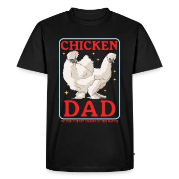 Silk Chicken Dad Silk Chickens Silkie Chicken Gift - T-shirt Premium bio Homme - noir - Devant - Nico (187cm)