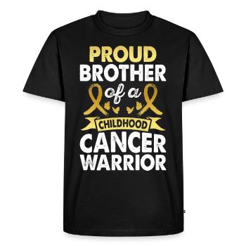 Frère de la Conscience du Guerrier du Cancer dans le - T-shirt Premium bio Homme - noir - Devant - Nico (187cm)