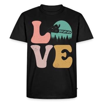 Branch Manager Arborist Lumberjack Chains - Men's Premium Organic T-Shirt - black - Front - Nico (187cm)