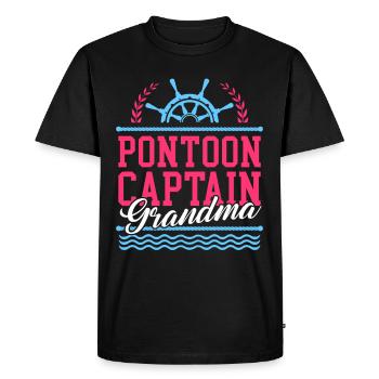 Ponton Capitaine Grand-mère Ponton Ponton Bateau Cadeau - T-shirt Premium bio Homme - noir - Devant - Nico (187cm)