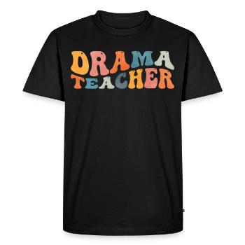 Groovy Drama Professeur de théâtre Théâtre Enseignement - T-shirt Premium bio Homme - noir - Devant - Nico (187cm)