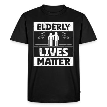 Elderly Lives Matter Caregiver Care - Men's Premium Organic T-Shirt - black - Front - Nico (187cm)