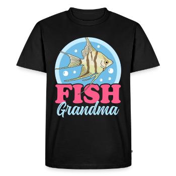 Aquarium Aquaristique Aquariophile Grand-mère Cadeau - T-shirt Premium bio Homme - noir - Devant - Nico (187cm)
