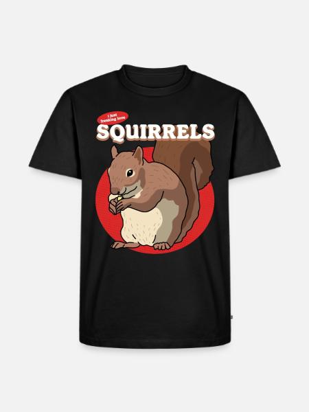 Süßes Eichhörnchen Grauhörnchen Hörnchen Geschenk - Männer Premium Bio T-Shirt - Schwarz