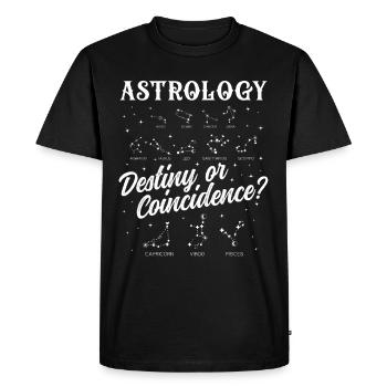 Astrologie Destin ou Coïncidence Signes ésotériques - T-shirt Premium bio Homme - noir - Devant - Nico (187cm)