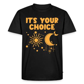 L’astrologie est votre choix Signes ésotériques - T-shirt Premium bio Homme - noir - Devant - Nico (187cm)