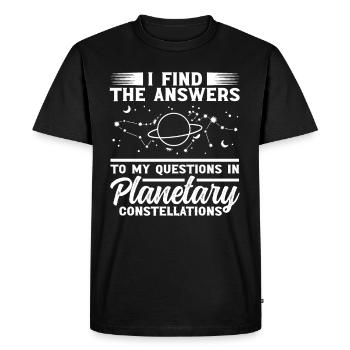 Astrology Answers In Planetary Constellations - Men's Premium Organic T-Shirt - black - Front - Nico (187cm)