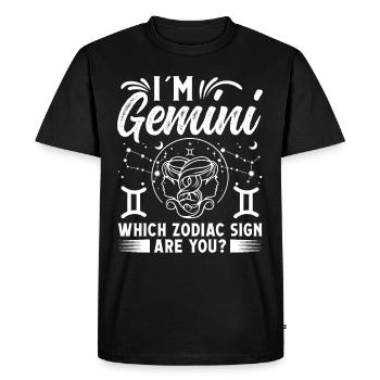 Astrologie Gémeaux Quel zodiaque vous signe l’ésotérisme - T-shirt Premium bio Homme - noir - Devant - Nico (187cm)