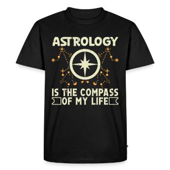 Astrologie Boussole De Ma Vie Signes ésotériques - T-shirt Premium bio Homme - noir - Devant - Nico (187cm)