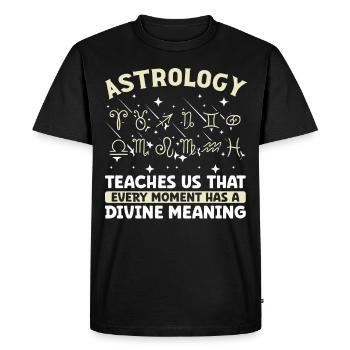 Astrologie à chaque instant Divin Sens Ésotérisme - T-shirt Premium bio Homme - noir - Devant - Nico (187cm)
