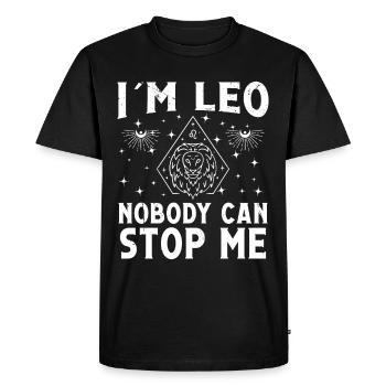 Astrologie Lion Personne ne peut m’arrêter Signes ésotériques - T-shirt Premium bio Homme - noir - Devant - Nico (187cm)