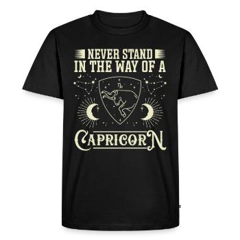 L’astrologie n’a jamais fait l’ésotérisme du Capricorne - T-shirt Premium bio Homme - noir - Devant - Nico (187cm)