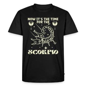 Astrology Its Time For Scorpio Esoteric Signs - Men's Premium Organic T-Shirt - black - Front - Nico (187cm)