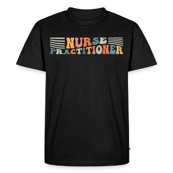 Groovy Nurse Practitioner NP Nursing - Men's Premium Organic T-Shirt - black - Front - Nico (187cm)