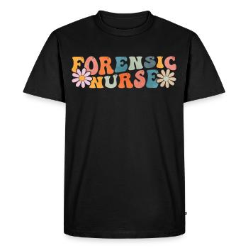 Groovy Forensic Nurse SANE Strafvollzugskrankenpfl - Men's Premium Organic T-Shirt - black - Front - Nico (187cm)