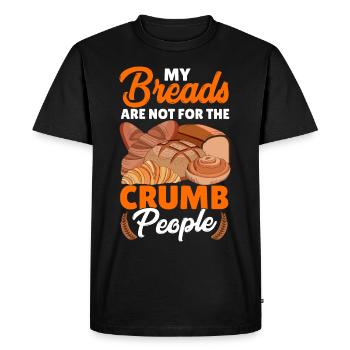 Funny bread baking baker - Men's Premium Organic T-Shirt - black - Front - Nico (187cm)