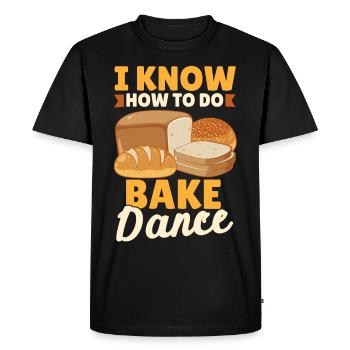 Funny bread baking baker - Men's Premium Organic T-Shirt - black - Front - Nico (187cm)