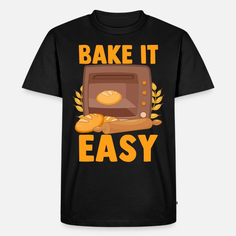 Funny bread baking baker - Men's Premium Organic T-Shirt - black