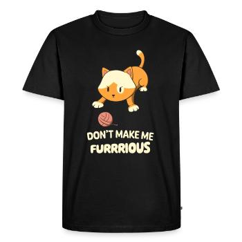 Cute kitten plays yarn role cat lover - Men's Premium Organic T-Shirt - black - Front - Nico (187cm)
