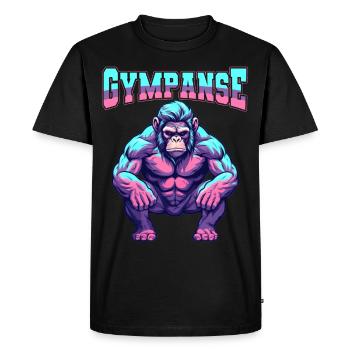 Gympanse Musculation Musculation Fitness Memes - T-shirt Premium bio Homme - noir - Devant - Nico (187cm)