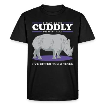 Rhinocéros Rhinocéros Rhinocéros Cadeau - T-shirt Premium bio Homme - noir - Devant - Nico (187cm)