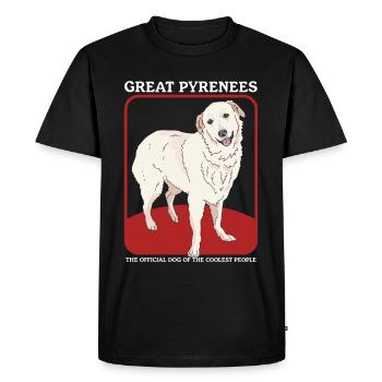 Chien de montagne des Pyrénées | Cadeau du propriétaire de chien - T-shirt Premium bio Homme - noir - Devant - Nico (187cm)