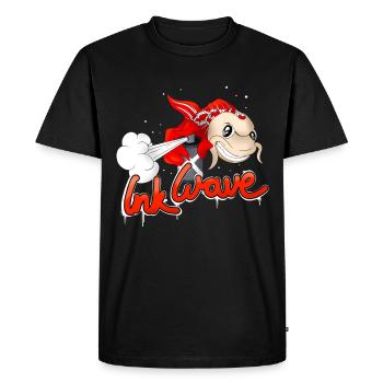 Graffiti Sprayer Koi Fish Street Style Cartoon - T-shirt Premium bio Homme - noir - Devant - Nico (187cm)