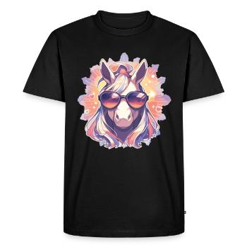 Lunettes de soleil Licorne - T-shirt Premium bio Homme - noir - Devant - Nico (187cm)