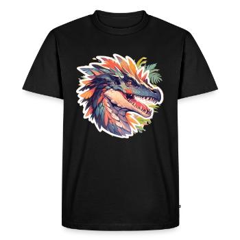 Dinosaur Trex Dinos Dinosaur Dino Baby - Men's Premium Organic T-Shirt - black - Front - Nico (187cm)