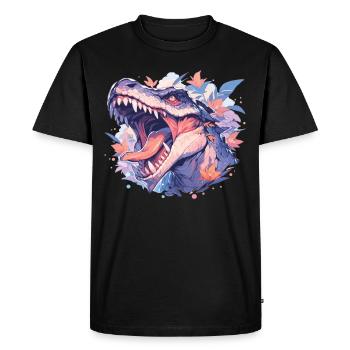 Dinosaur Trex Dinos Dinosaur Dino Baby - Men's Premium Organic T-Shirt - black - Front - Nico (187cm)