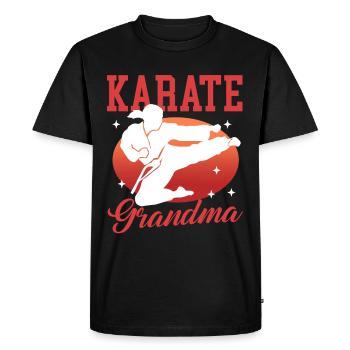 Karate Granny Martial Arts Martial Arts Gift - Men's Premium Organic T-Shirt - black - Front - Nico (187cm)