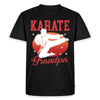 Karate Grandpa Martial Arts Martial Arts Gift - Men's Premium Organic T-Shirt - black - Front - Nico (187cm)