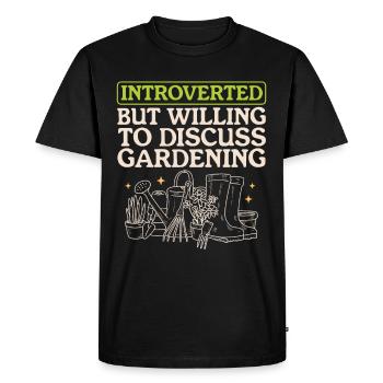 Garden Gardener Home Gardener Gardening Gift - Men's Premium Organic T-Shirt - black - Front - Nico (187cm)