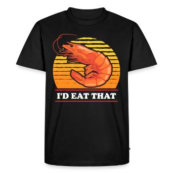 Crab Shrimp Crab Crab Lover Gift - Men's Premium Organic T-Shirt - black - Front - Nico (187cm)